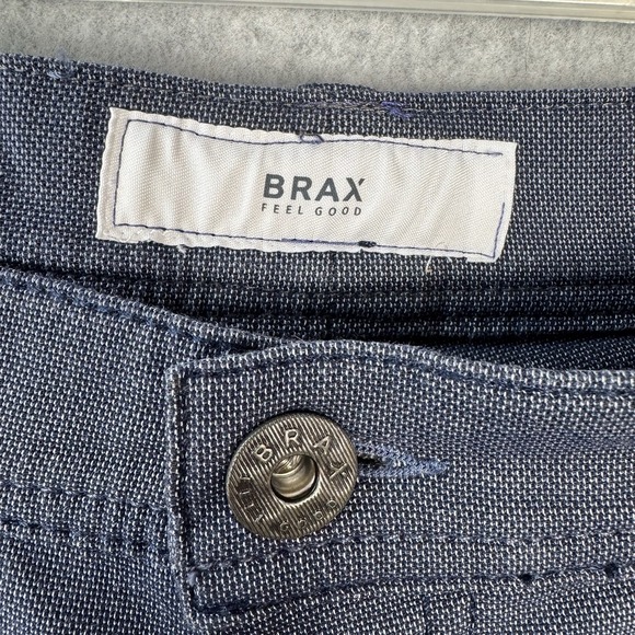 Brax‎ Cooper Fancy Chino Pants Mens 36x30 Blue Micro Check Textured - Picture 5 of 16
